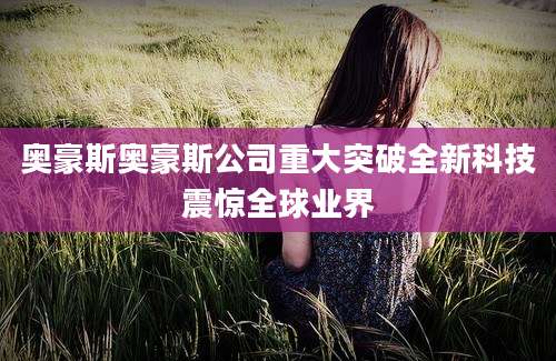 奥豪斯奥豪斯公司重大突破全新科技震惊全球业界