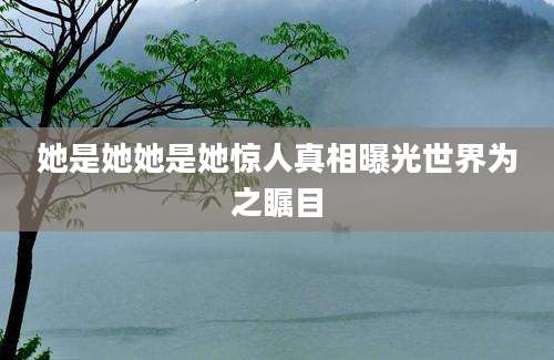 她是她她是她惊人真相曝光世界为之瞩目
