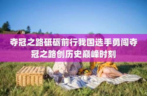 夺冠之路砥砺前行我国选手勇闯夺冠之路创历史巅峰时刻