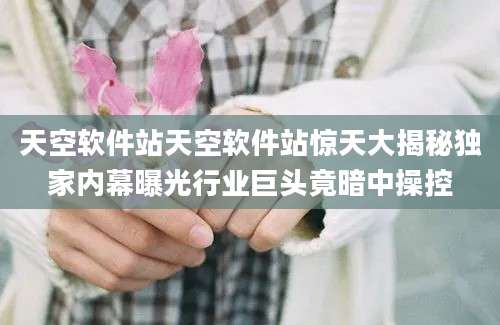 天空软件站天空软件站惊天大揭秘独家内幕曝光行业巨头竟暗中操控