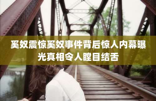 奚奴震惊奚奴事件背后惊人内幕曝光真相令人瞠目结舌