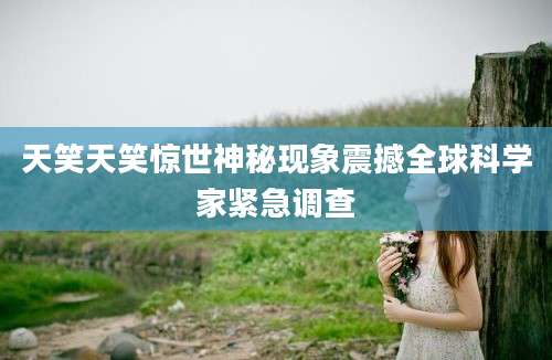 天笑天笑惊世神秘现象震撼全球科学家紧急调查