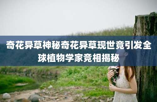 奇花异草神秘奇花异草现世竟引发全球植物学家竞相揭秘