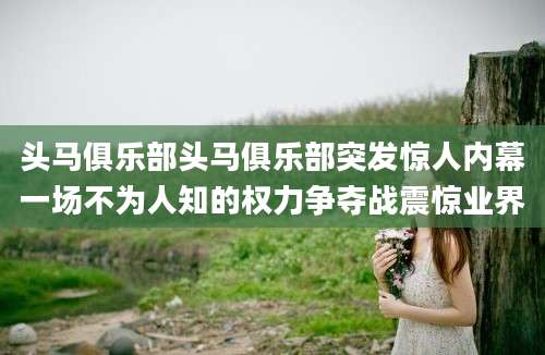 头马俱乐部头马俱乐部突发惊人内幕一场不为人知的权力争夺战震惊业界