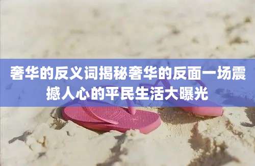 奢华的反义词揭秘奢华的反面一场震撼人心的平民生活大曝光