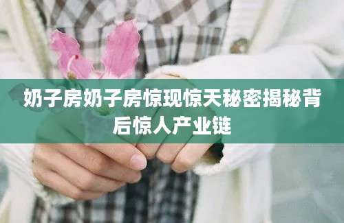 奶子房奶子房惊现惊天秘密揭秘背后惊人产业链