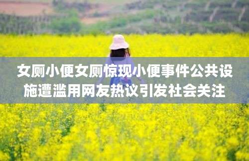 女厕小便女厕惊现小便事件公共设施遭滥用网友热议引发社会关注