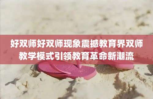 好双师好双师现象震撼教育界双师教学模式引领教育革命新潮流