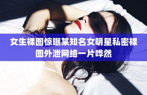 女生裸图惊曝某知名女明星私密裸图外泄网络一片哗然