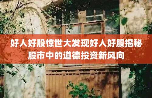 好人好股惊世大发现好人好股揭秘股市中的道德投资新风向