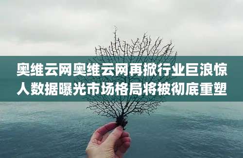 奥维云网奥维云网再掀行业巨浪惊人数据曝光市场格局将被彻底重塑