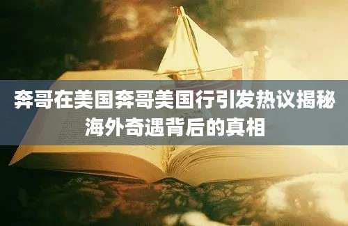 奔哥在美国奔哥美国行引发热议揭秘海外奇遇背后的真相