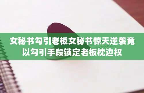 女秘书勾引老板女秘书惊天逆袭竟以勾引手段锁定老板枕边权