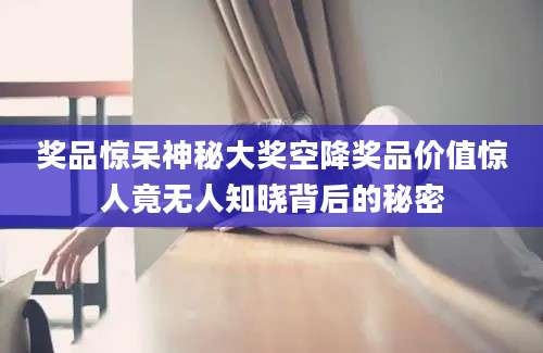 奖品惊呆神秘大奖空降奖品价值惊人竟无人知晓背后的秘密