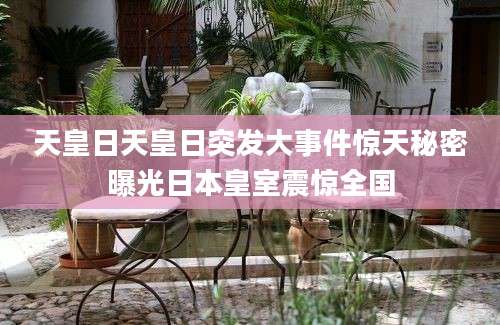 天皇日天皇日突发大事件惊天秘密曝光日本皇室震惊全国