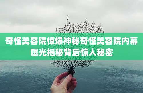 奇怪美容院惊爆神秘奇怪美容院内幕曝光揭秘背后惊人秘密