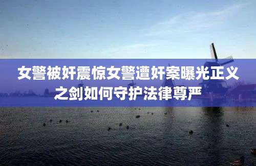 女警被奸震惊女警遭奸案曝光正义之剑如何守护法律尊严