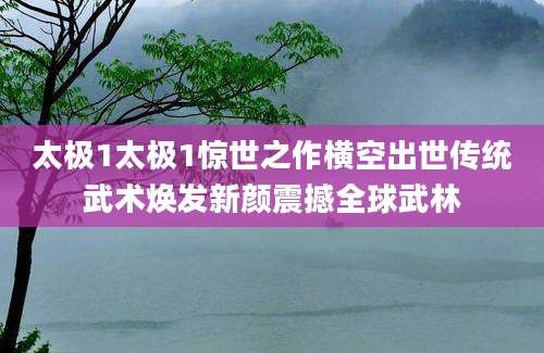 太极1太极1惊世之作横空出世传统武术焕发新颜震撼全球武林