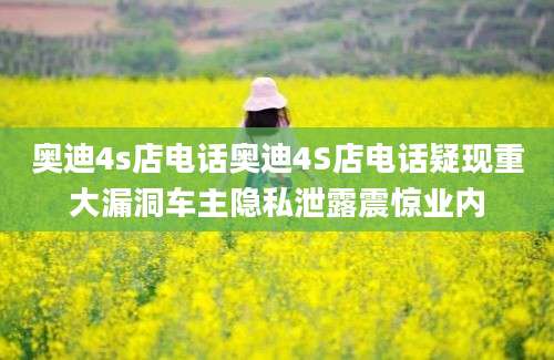 奥迪4s店电话奥迪4S店电话疑现重大漏洞车主隐私泄露震惊业内